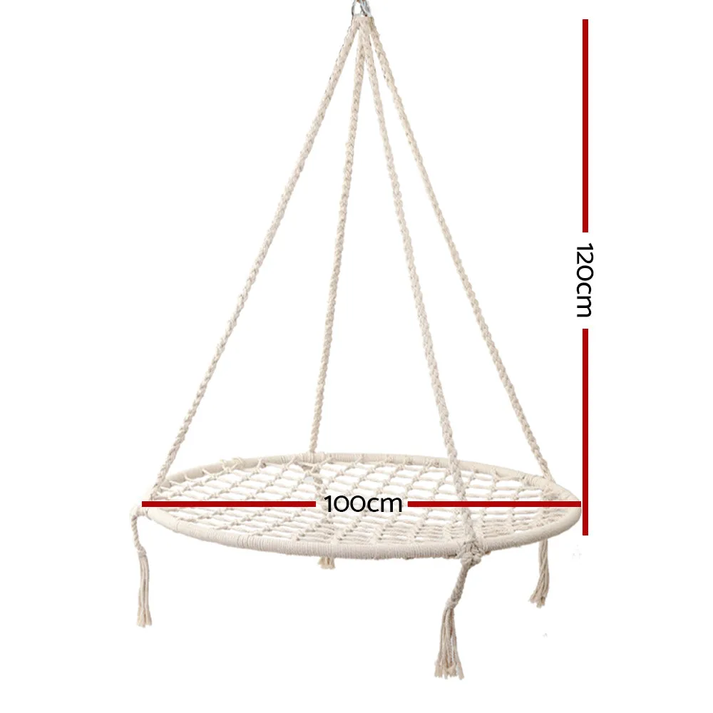 100cm Hammock Chair Outdoor Tree Swing Nest Web Hanging Seat