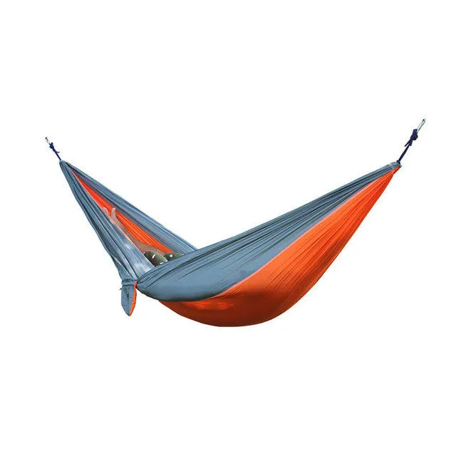 24 Color 2 People Portable Parachute Hammock Camping Survival Garden Flyknit Hunting Leisure Hamac Travel Double Person Hamak