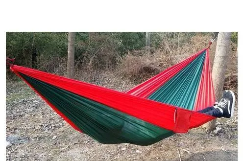 24 Color 2 People Portable Parachute Hammock Camping Survival Garden Flyknit Hunting Leisure Hamac Travel Double Person Hamak