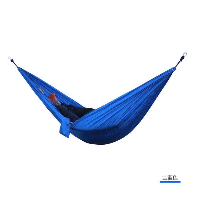 24 Color 2 People Portable Parachute Hammock Camping Survival Garden Flyknit Hunting Leisure Hamac Travel Double Person Hamak