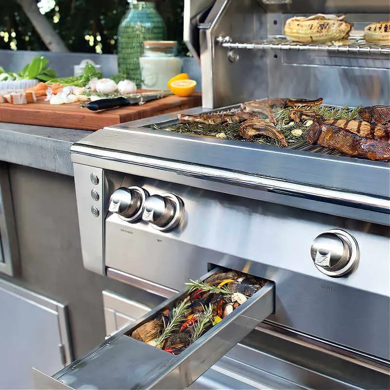 Alfresco ALXE 42-Inch Built-In Gas Grill With Sear Zone And Rotisserie