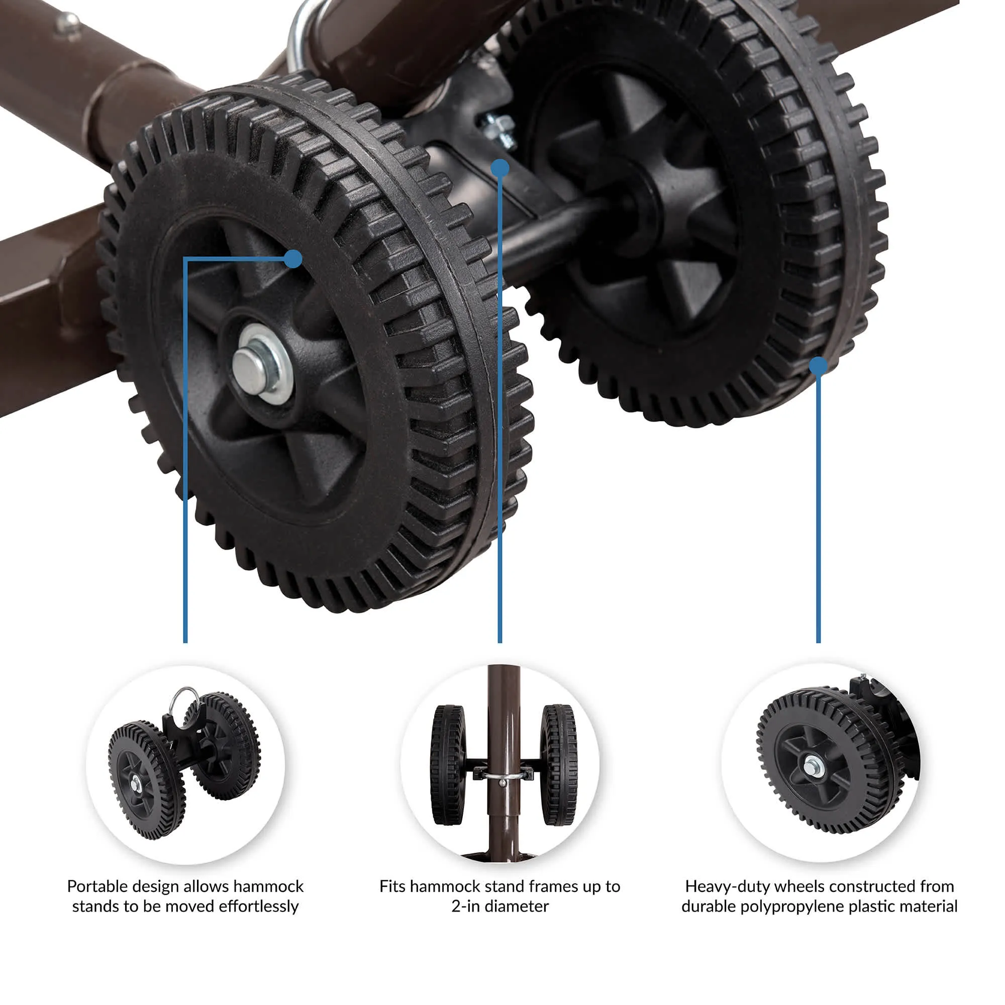 All-Weather Outdoor Hammock Wheel Set