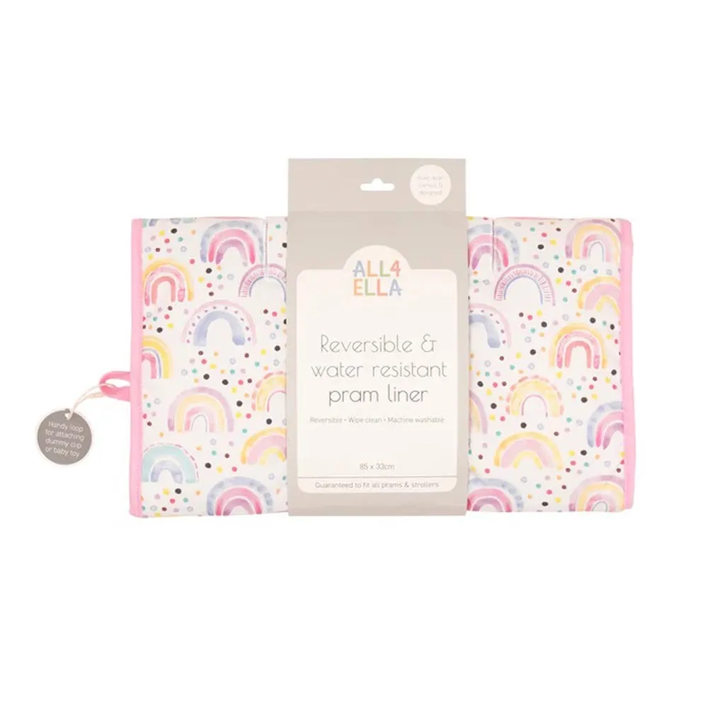 All4Ella Pram Liner Watercolour Rainbow