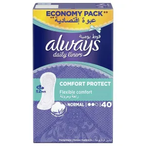 Always Liners Comfort Protect Unscented - 40's