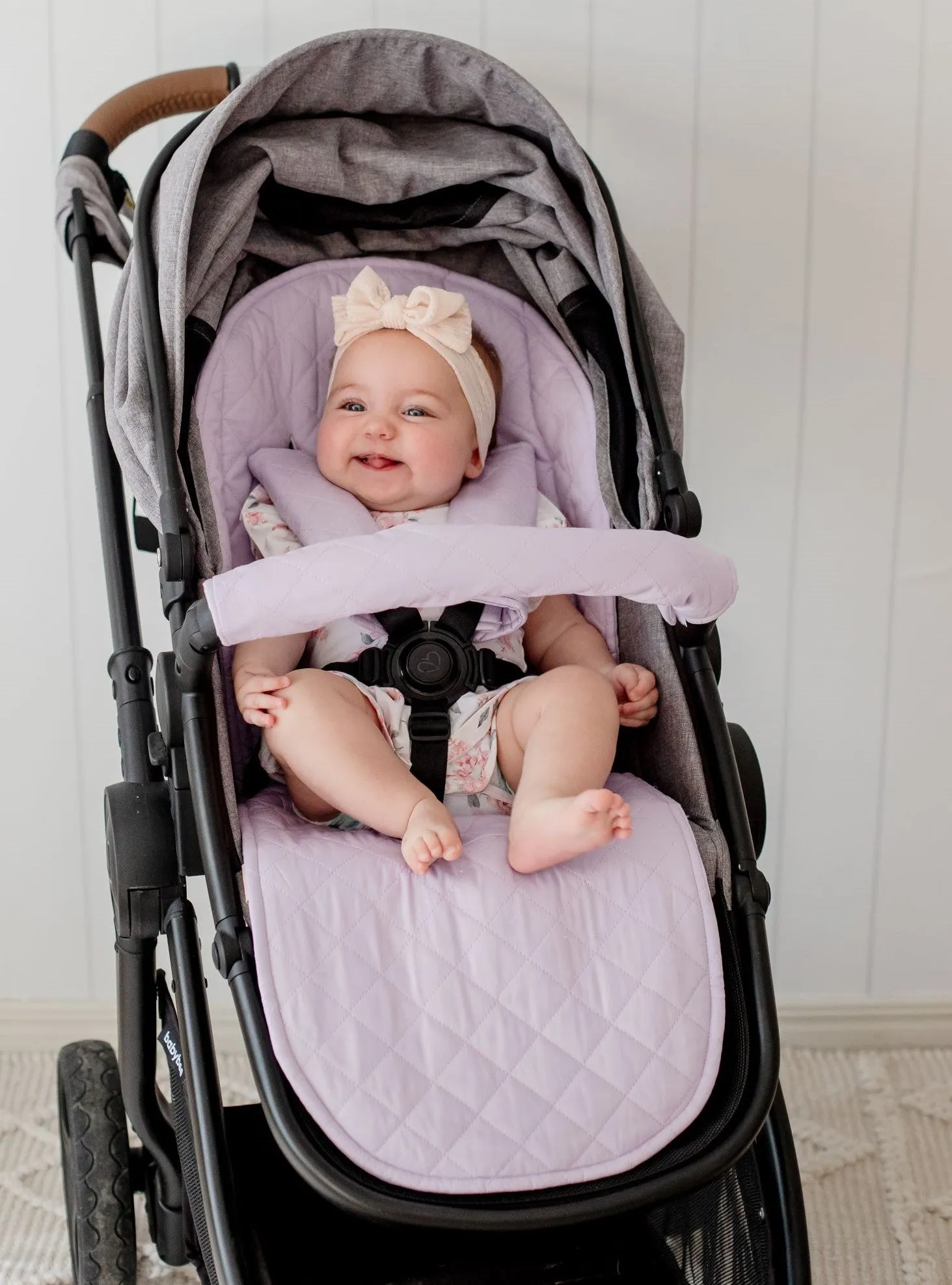 Bambella Designs Universal Quilted Pram Liner | Lavender Haze