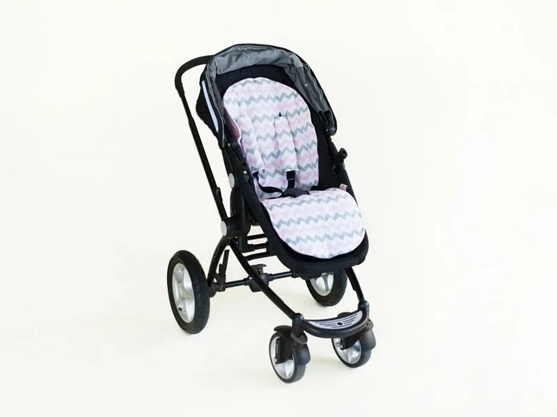 Bambella Pram Liner - Pink Chevron