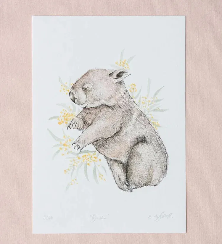 Bindi Wombat A3 Giclee Print