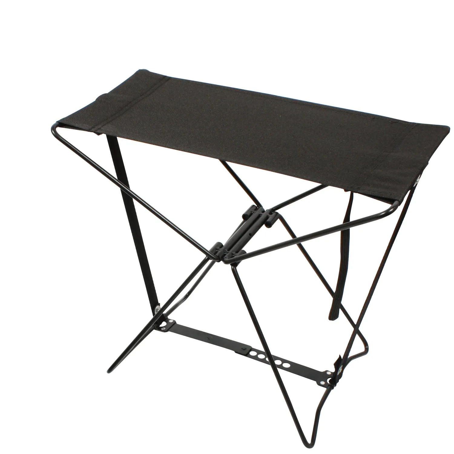 Black - Military Mini Portable Folding Camp Stool