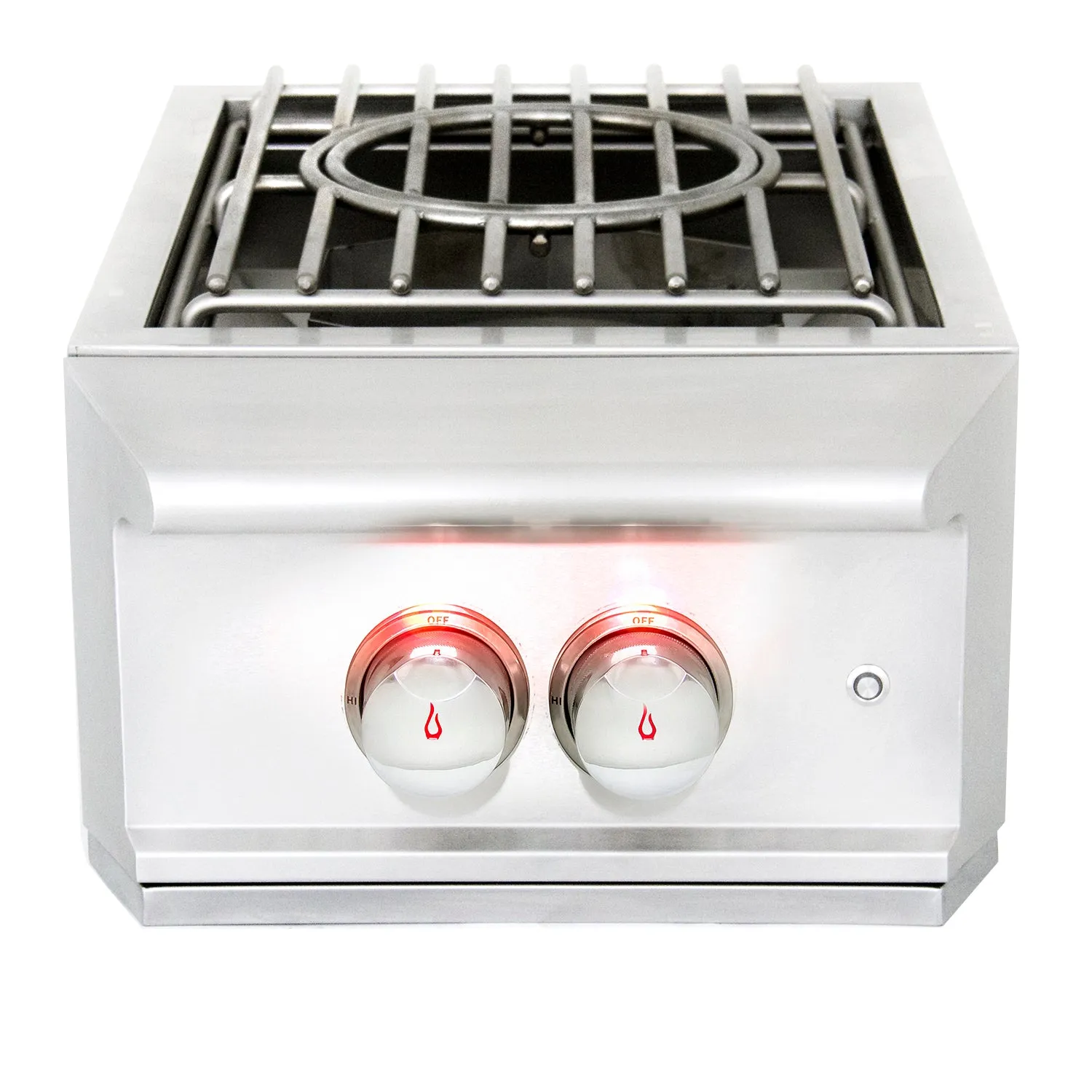 Blaze Premium LTE Built-In Gas High Performance Power Burner W/ Wok Ring & Stainless Steel Lid - BLZ-PBLTE-LP/NG