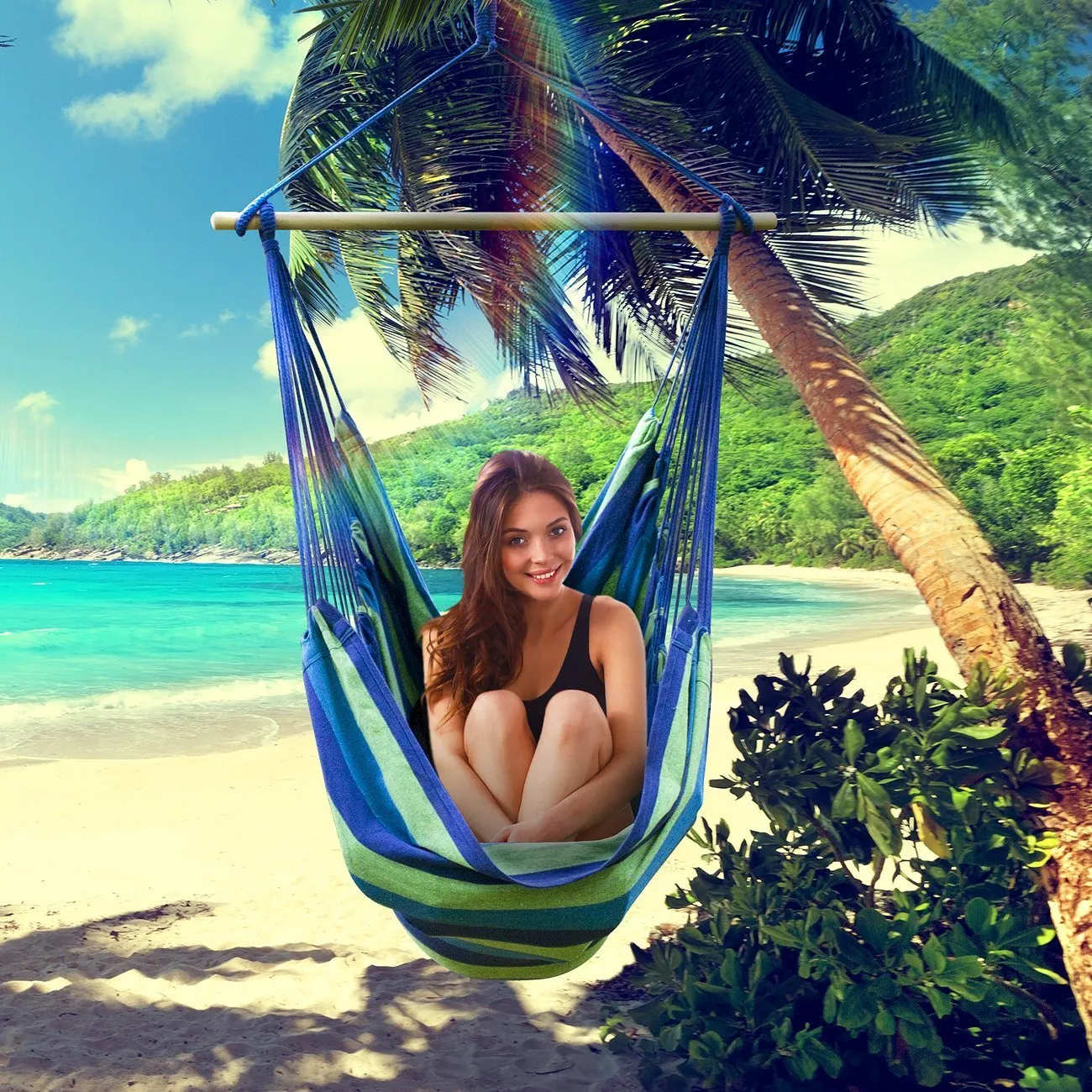 Brazilian Hammock Chair Swing with Spreader Bar