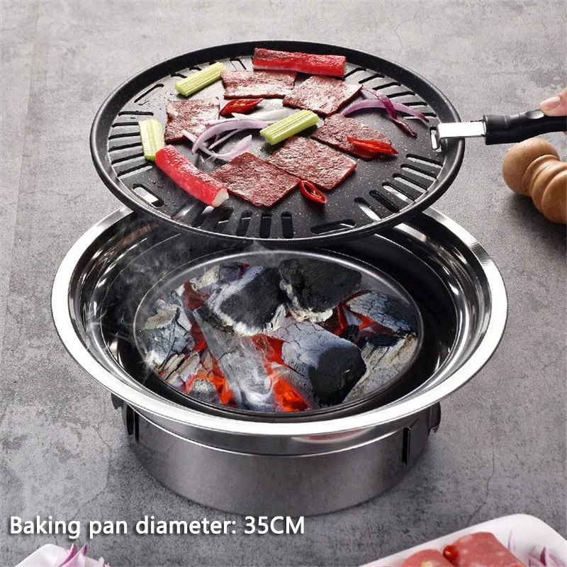 Charcoal Barbecue Grill Non-stick Barbecue Grills Portable Grill