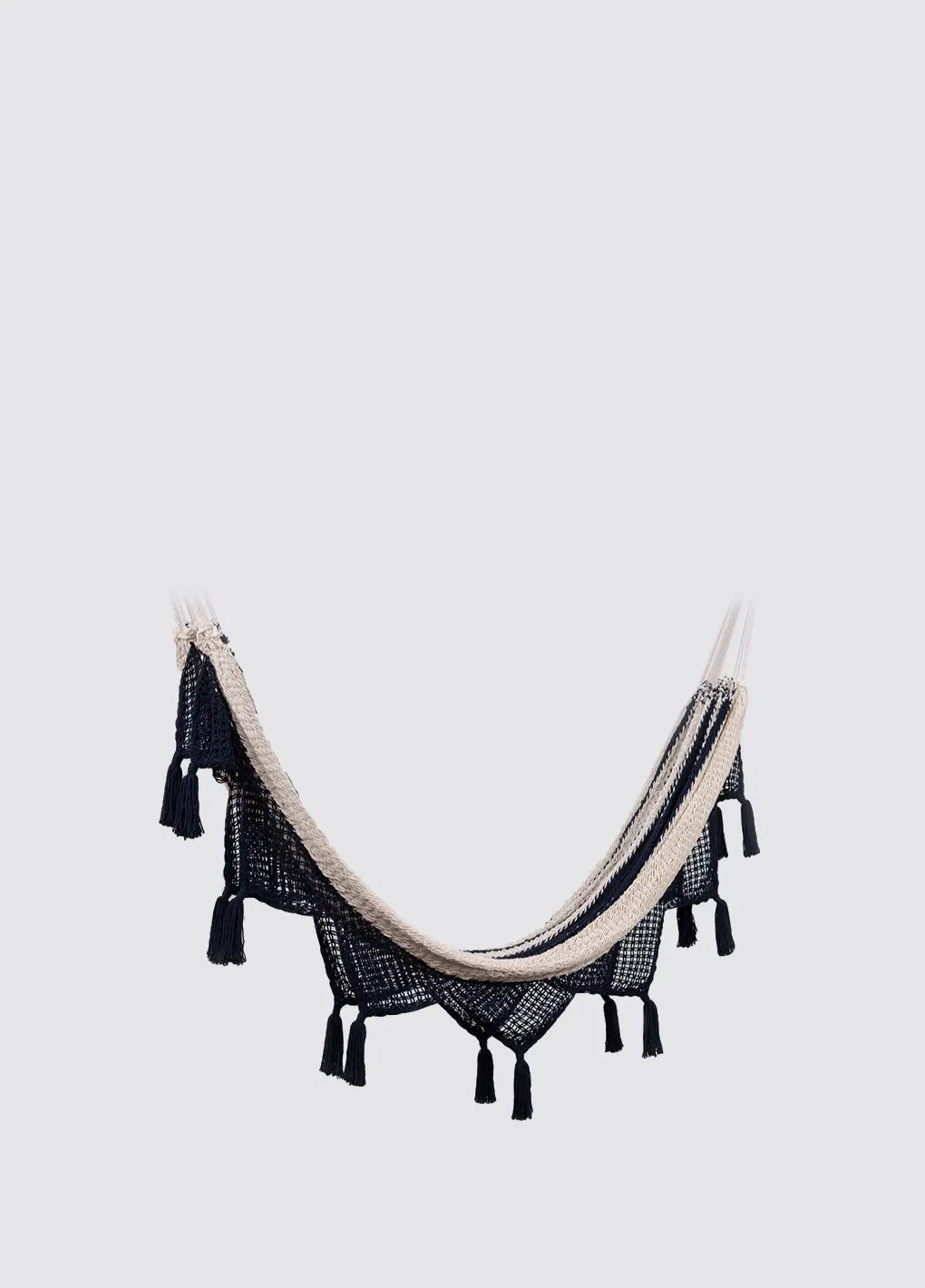 Colonial Navy Blue Cotton Hammock with Tassels