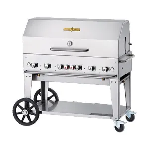 Crown Verity CV-MCB-48RDP-LP Mobile Outdoor Charbroiler, 6 Burners, 56"