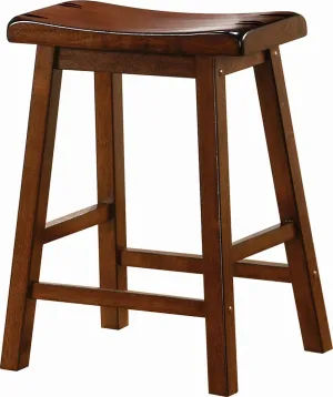 Durant Wooden Counter Height Stools Chestnut (Set of 2)