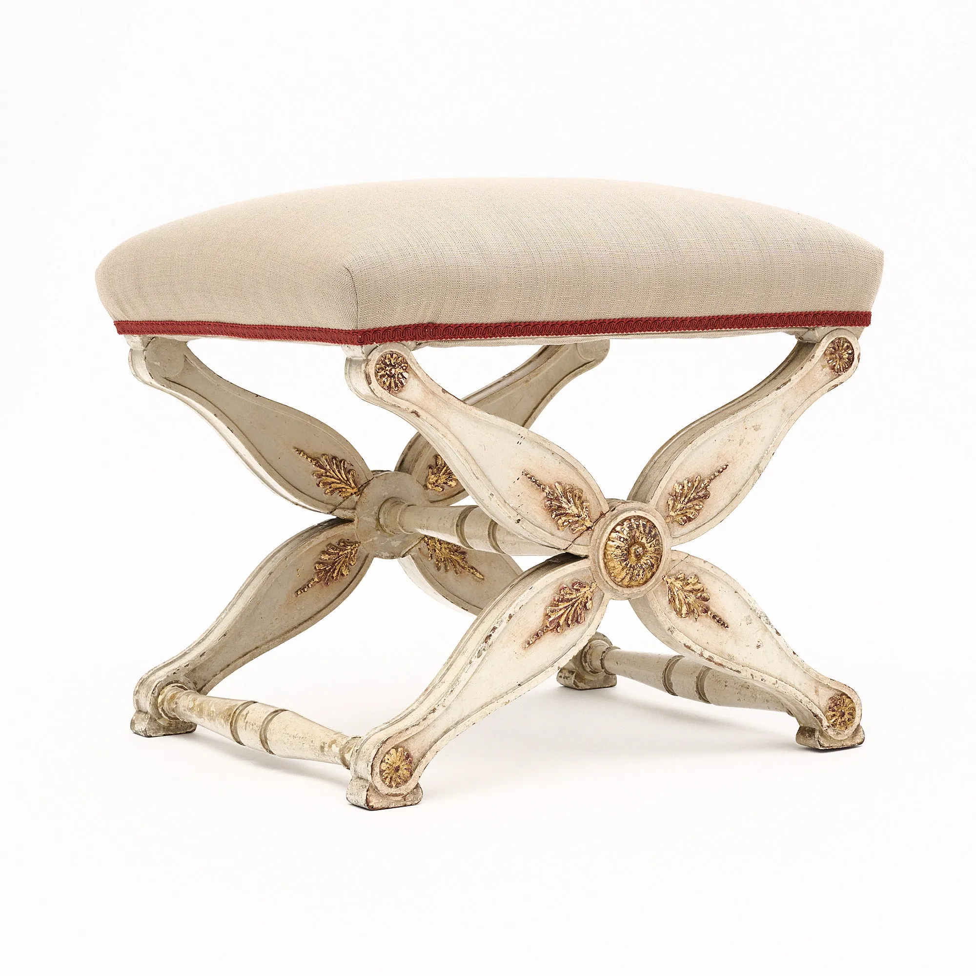 French Antique Curule Stool