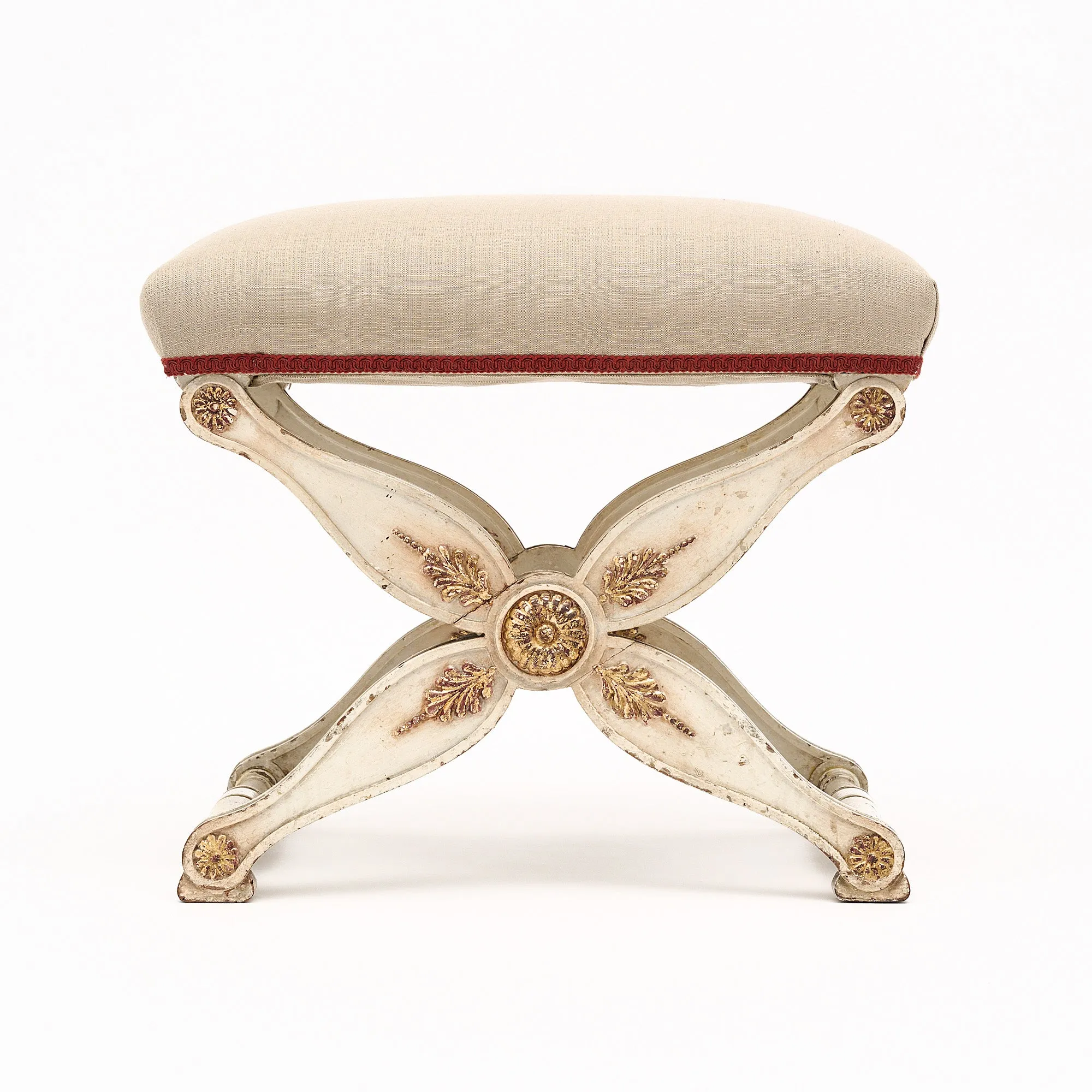 French Antique Curule Stool