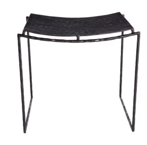 Hammered Iron Accent Stool