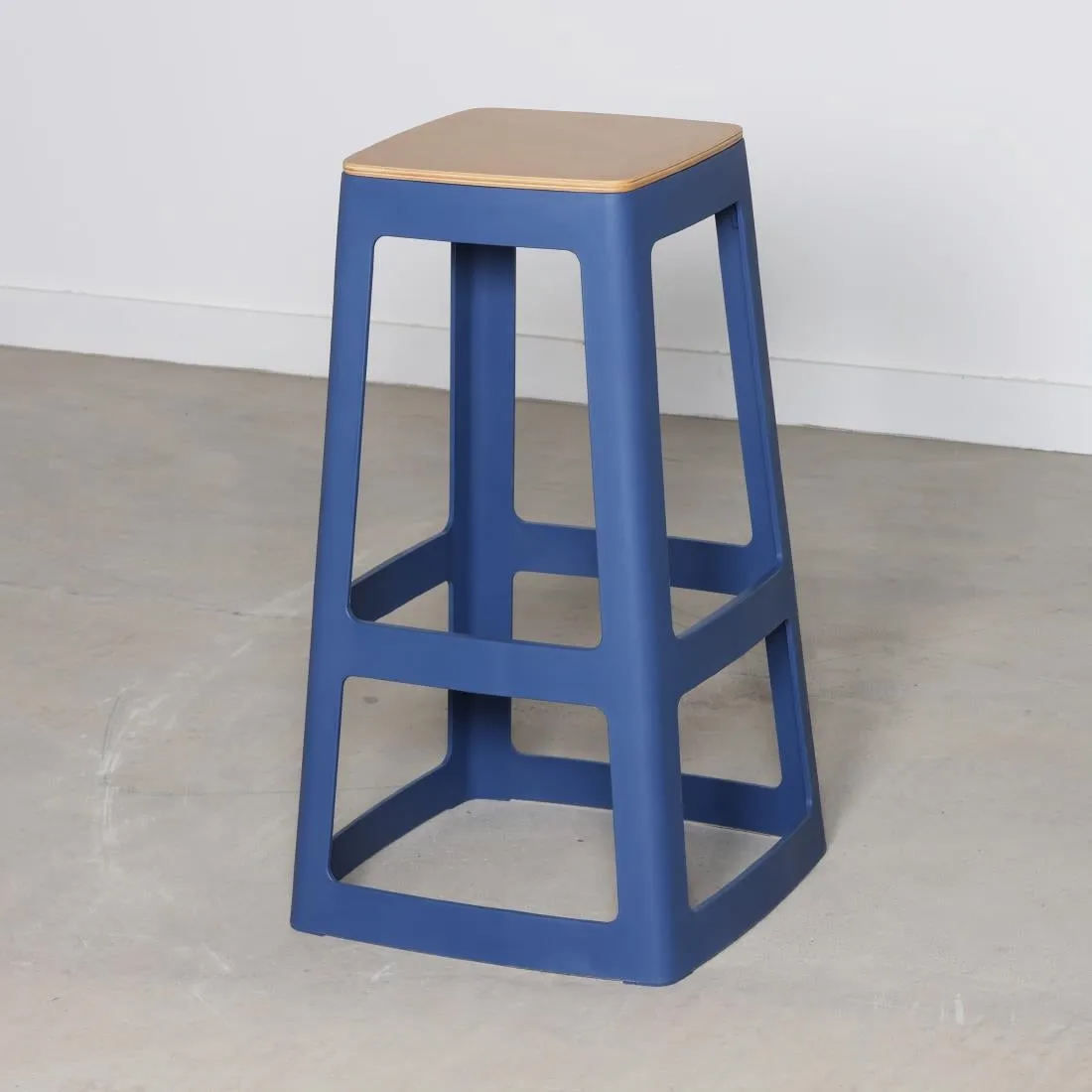 HX790 Origin Base High Stool Violet Blue 450x450x750mm (Pack of 2)