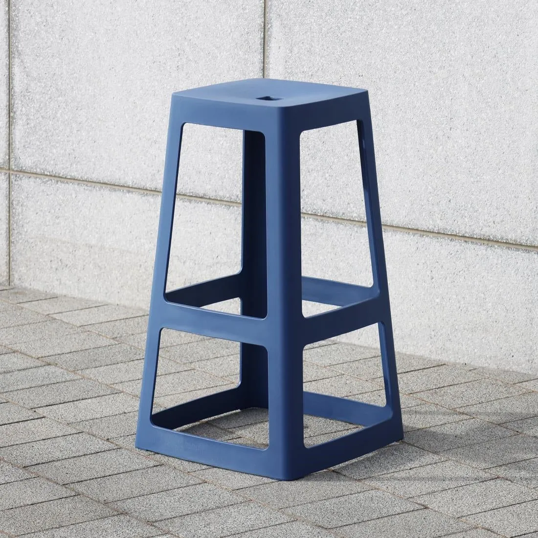 HX790 Origin Base High Stool Violet Blue 450x450x750mm (Pack of 2)