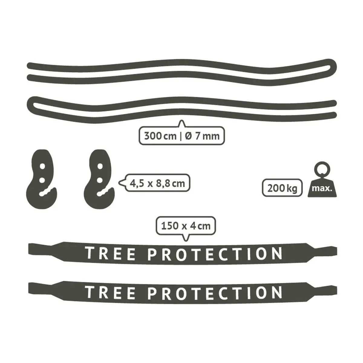 LA SIESTA TreeMount tree & pole suspension set for hammock