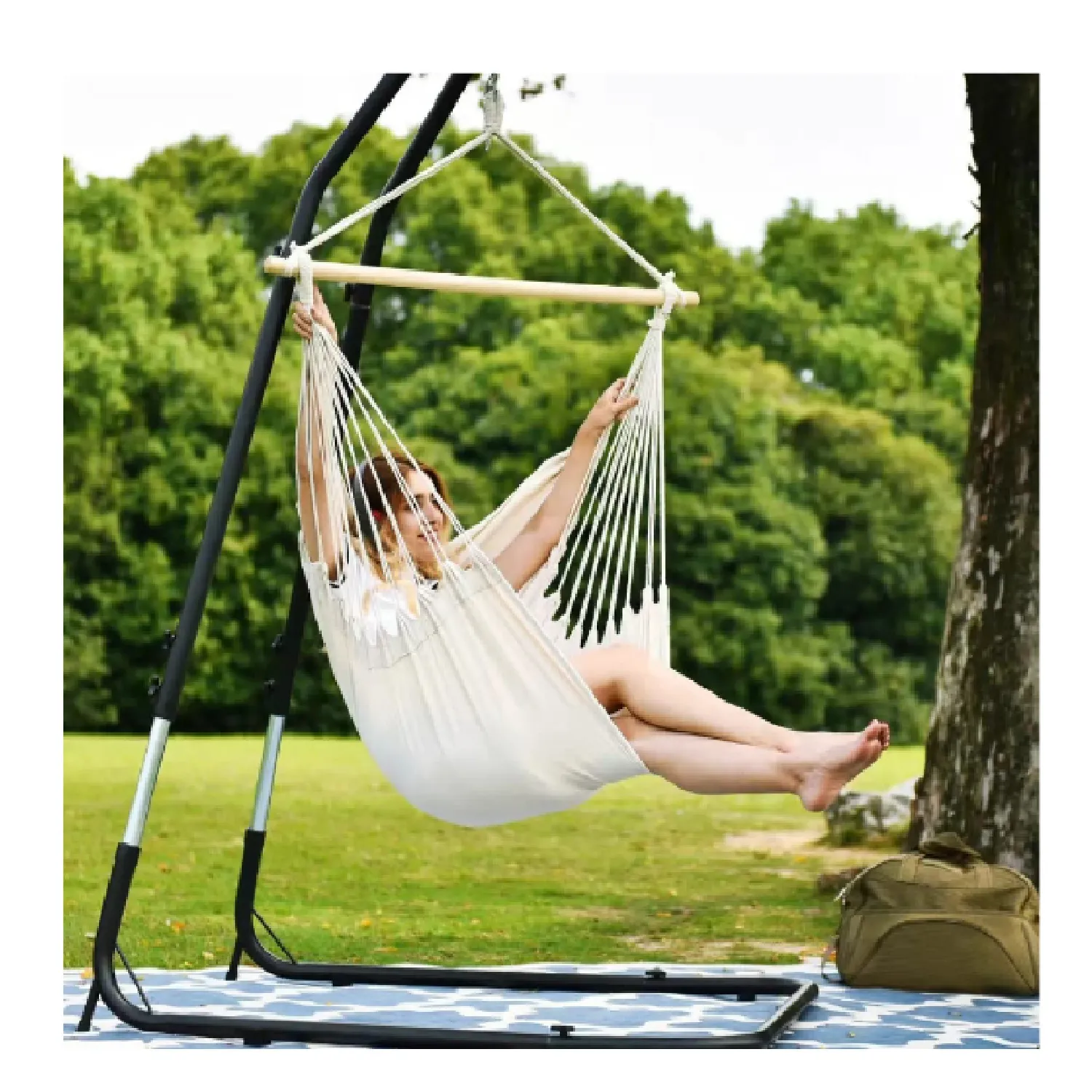 Lazy Daze Hammocks Hanging Rope Hammock Chair Swing | 300lbs