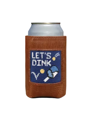 Lets Dink Leather Needlepoint Koozie