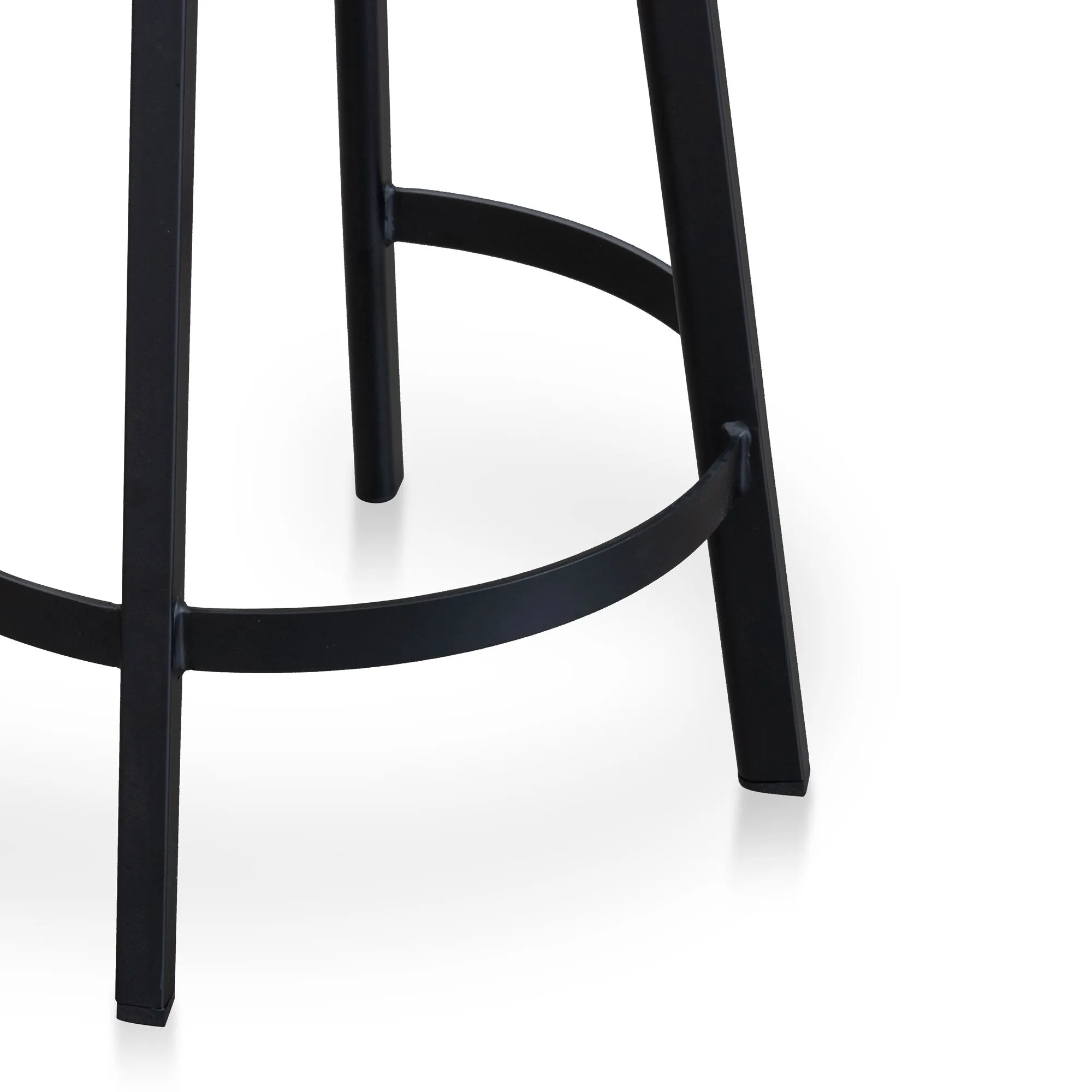 Lewis 65cm Bar Stool - Natural and Matt Black Leg