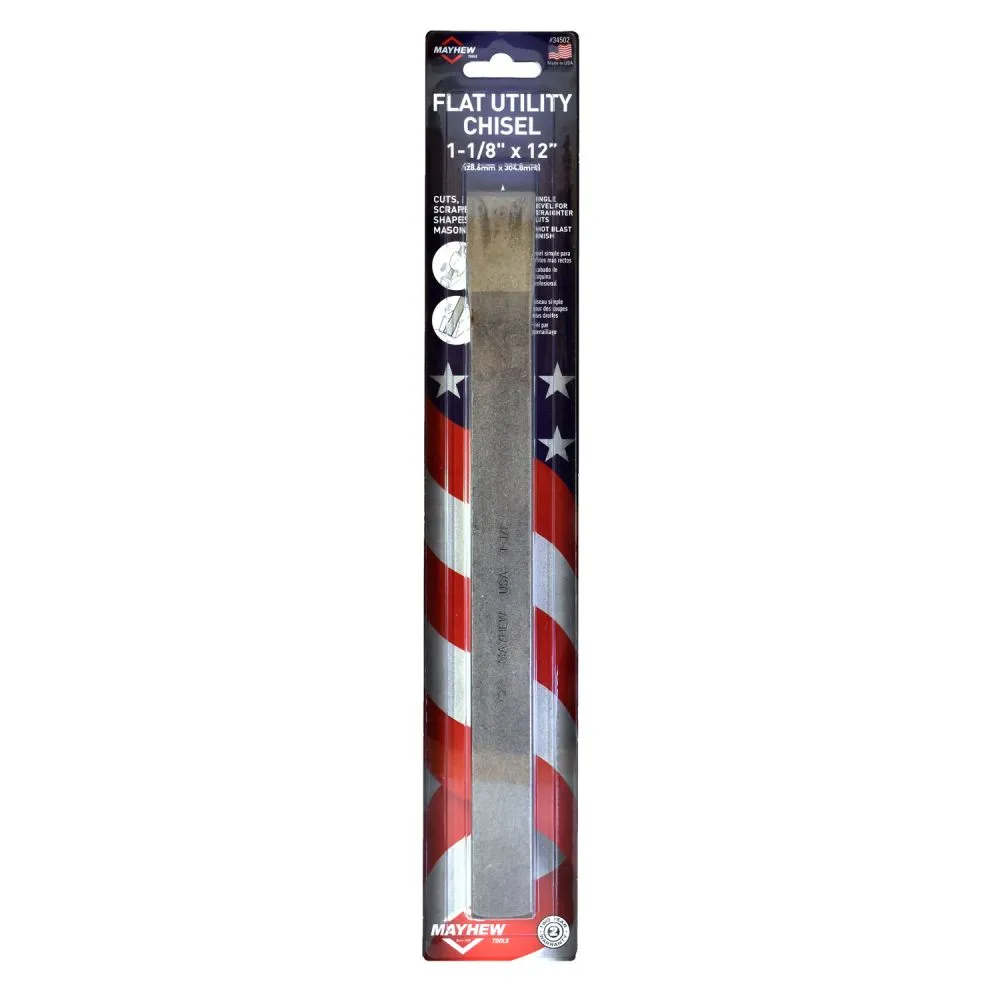 Mayhew Tools Flat Utility Chisel 1-1/8" x 12"