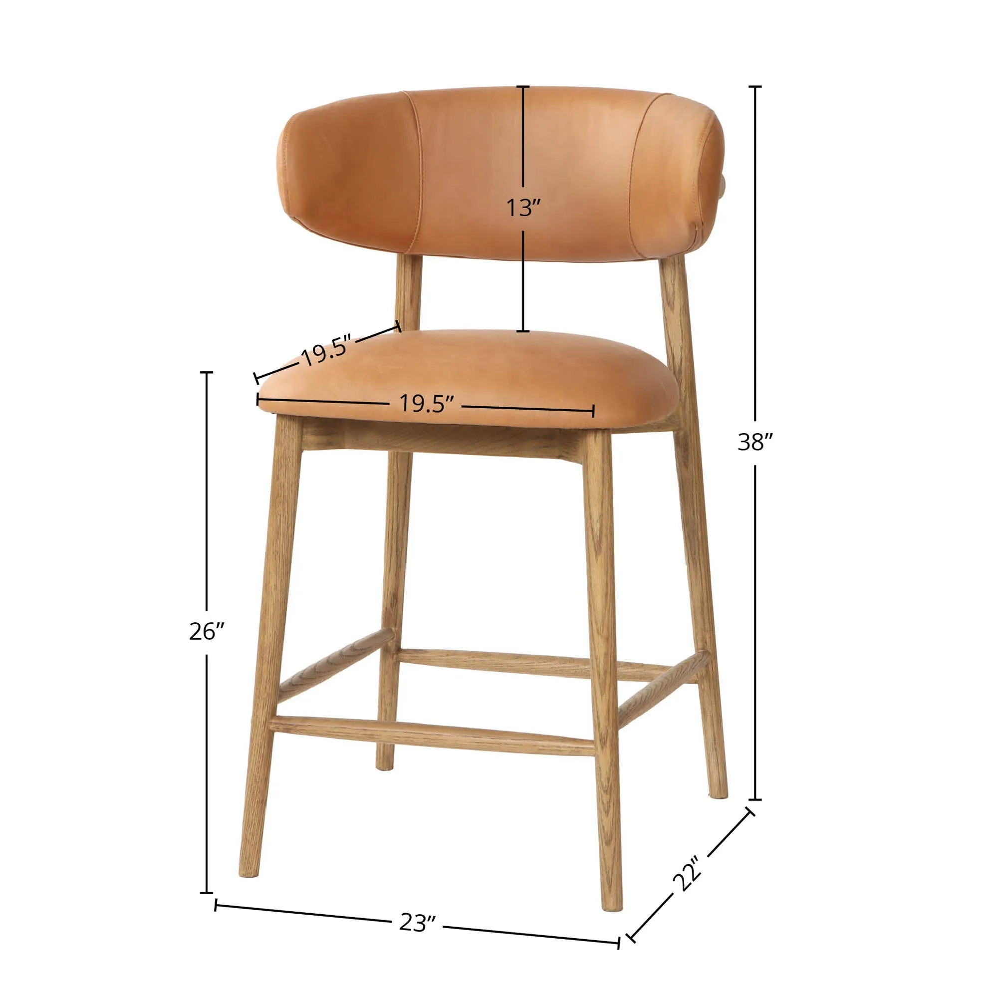 Milo Counter Stool - Hazelnut