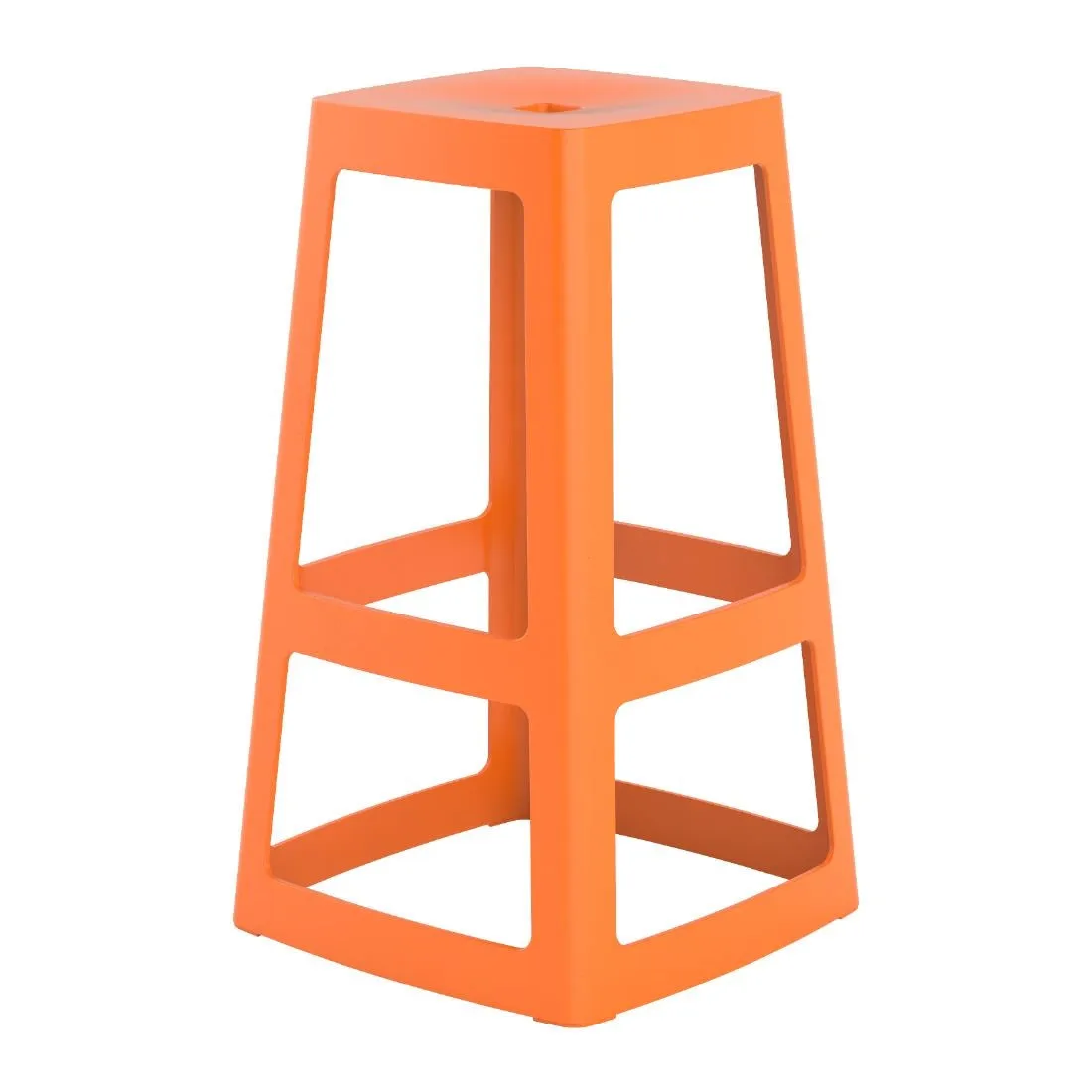 Origin Base High Stool Signal Orange 450x450x750mm (Pack of 2)