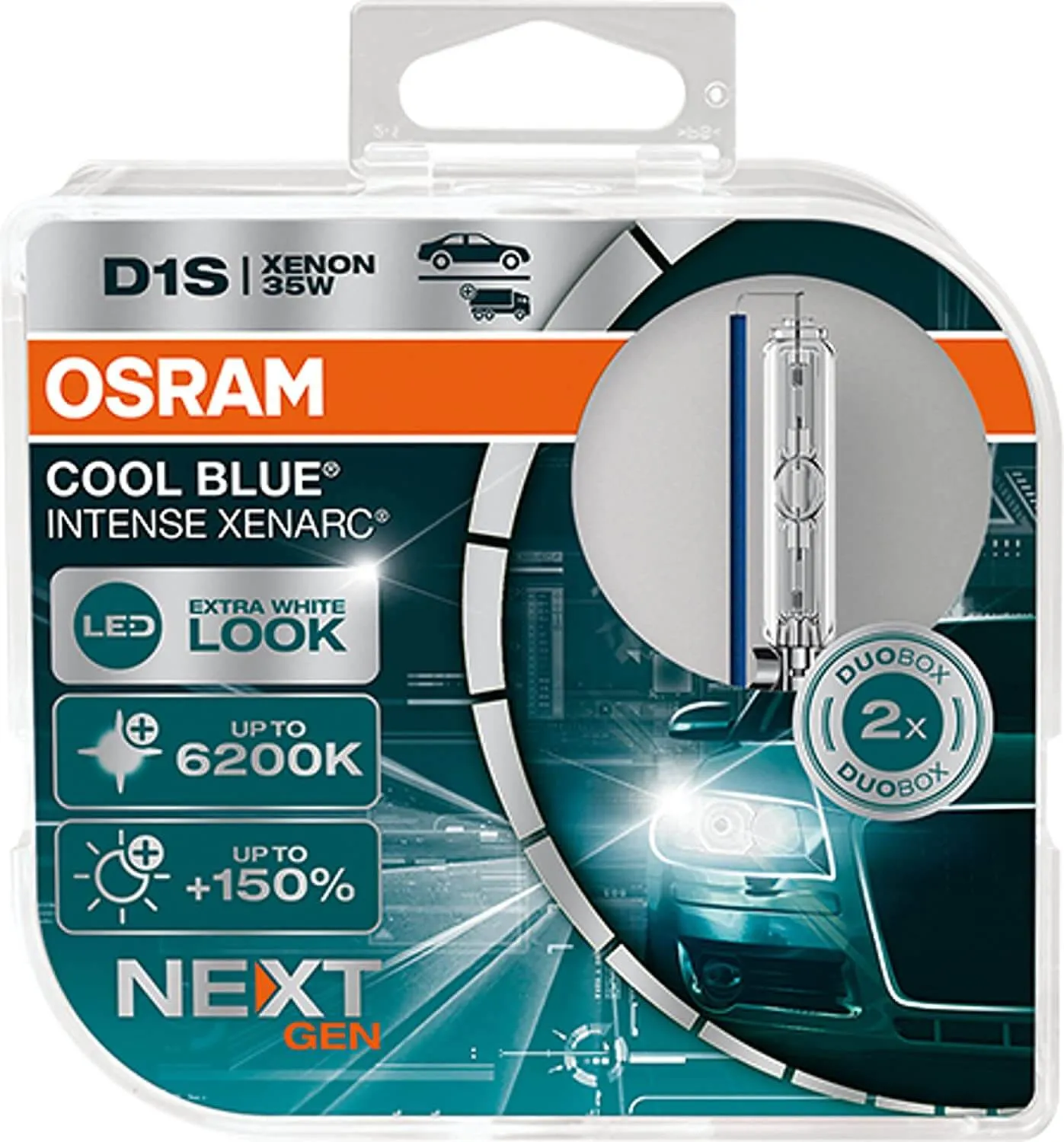 Osram D1S Cool Blue Intense Next Gen 66140CBN-2HB Duo box HID xenon bulbs