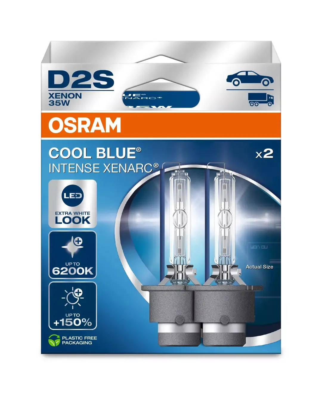 Osram D2S Cool Blue Intense Next Gen 66240CBN-2HB Duo box HID xenon bulbs