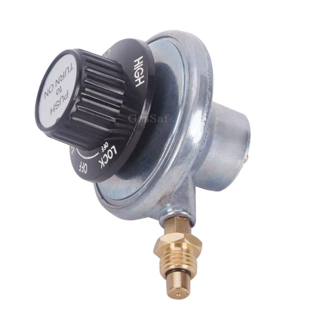 Propane Gas Grill Control Valve Table Top Regulator with a 1&quot;-20 Female Throwaway Cylinder Thread Inlet and an Orifice Outlet, By GASSAF