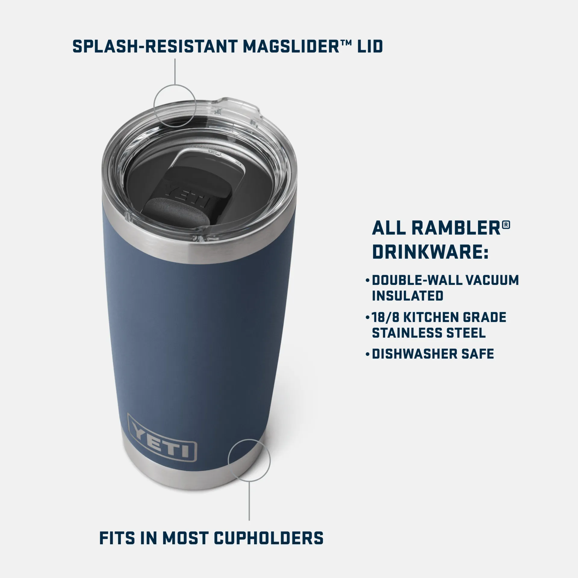 Rambler® 20 oz Tumbler w/Magslider™ Lid - Seafoam