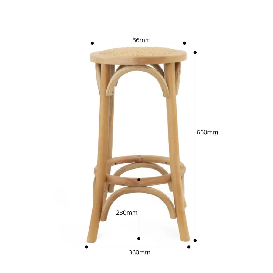 Salsa 2.0 Rattan & Bentwood Counter Stool Natural