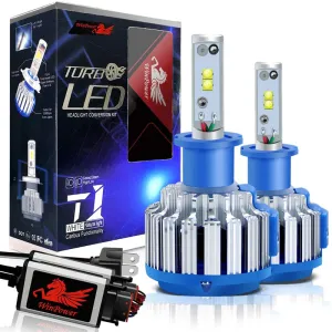 T1 H3 6000K 7200LM Headlight Bulb LED Cool White