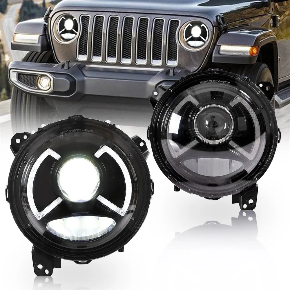 VLAND LED Headlights For Jeep Wrangler JL & Gladiator 2018-2023 [DOT. SAE.]