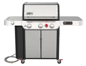 Weber GENESIS SX-335 Series 37600001 Smart Gas Grill, 39,000 Btu, Natural Gas, 3-Burner, Enclosed Cabinet Storage :EA: QUANTITY: 1